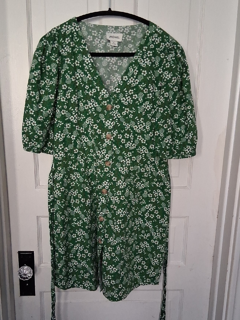 Monki Green Floral Mini Dress